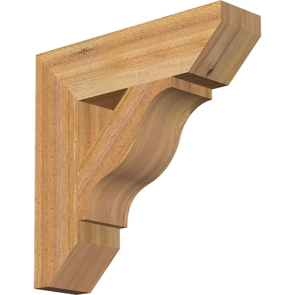 Ekena Millwork Funston Slat Rough Sawn Bracket, Western Red Cedar, 4"W x 16"D x 16"H BKT04X16X16FST06RWR - main